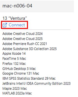 Description of the computer software listing and connect logo prompt